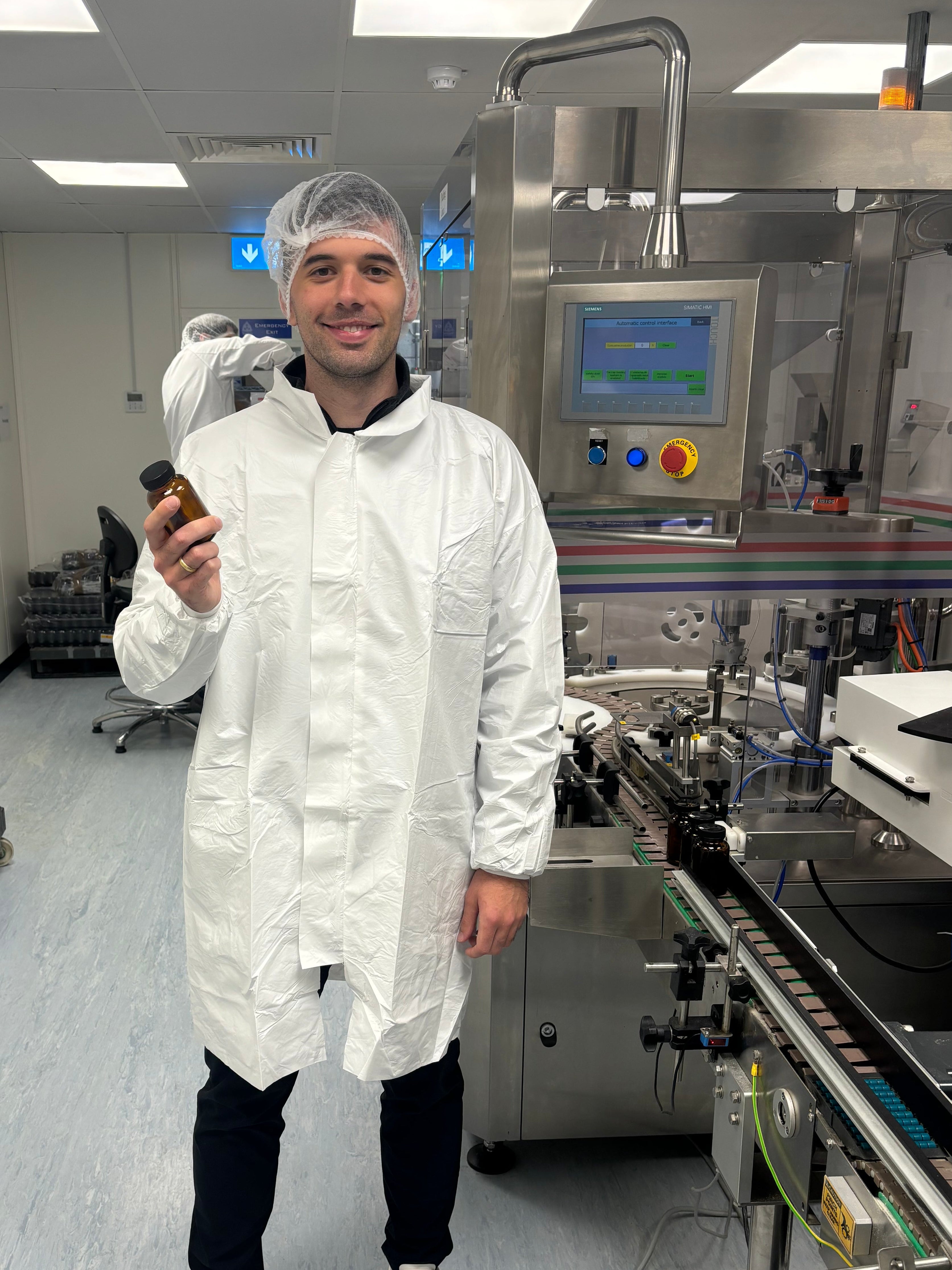 Founder of ODYN visiting production facility.